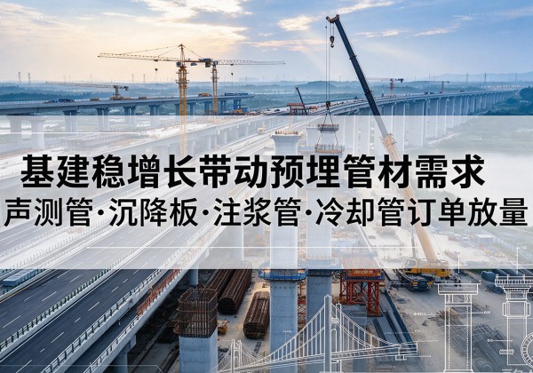 恩阳基建稳增长带动预埋监测管材需求，声测管、沉降板、注浆管订单持续放量